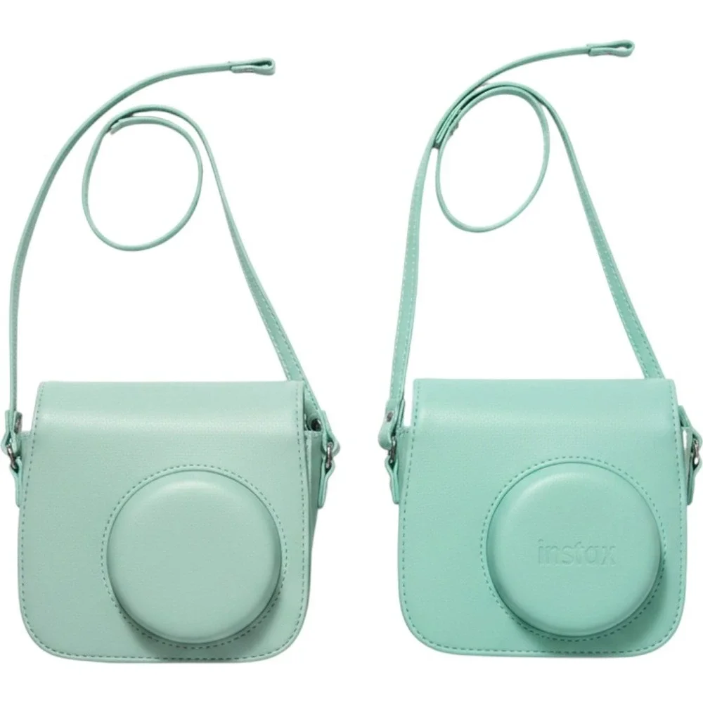 Set of 2 Instax Camera Cases Mint Green and Teal Chevron Instant Film Covers